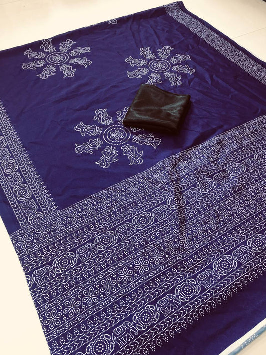 Modal Silk Bandhani Saree